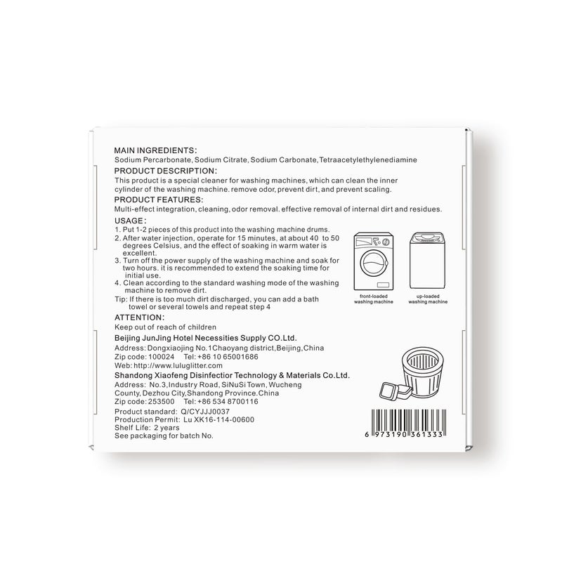 LULUGLITTER Washing Machine Cleaner Tablets 24 Pack Deep Cleaning Tablets for Front Loader And Top Load Wash Laundry Machine Cleaner, Effective Machine Maintenance and Odor Removal - Image 3